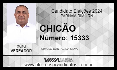 Candidato CHICÃO 2024 - PARNAMIRIM - Eleições