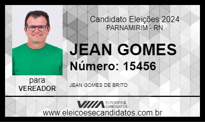 Candidato JEAN GOMES 2024 - PARNAMIRIM - Eleições