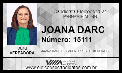 Candidato JOANA DARC 2024 - PARNAMIRIM - Eleições