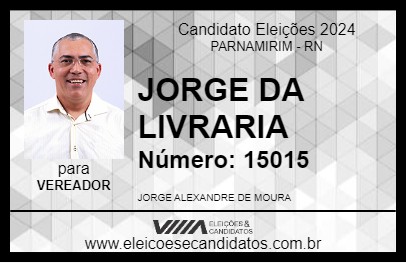 Candidato JORGE DA LIVRARIA 2024 - PARNAMIRIM - Eleições