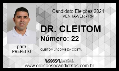 Candidato DR. CLEITOM 2024 - VENHA-VER - Eleições