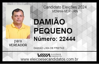 Candidato DAMIÃO PEQUENO 2024 - VENHA-VER - Eleições