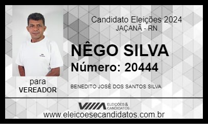 Candidato NÊGO SILVA 2024 - JAÇANÃ - Eleições