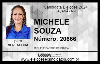 Candidato MICHELE SOUZA 2024 - JAÇANÃ - Eleições