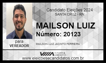 Candidato MAILSON LUIZ 2024 - SANTA CRUZ - Eleições