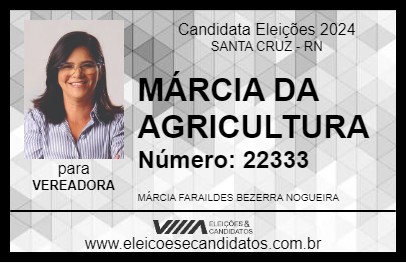 Candidato MÁRCIA DA AGRICULTURA 2024 - SANTA CRUZ - Eleições