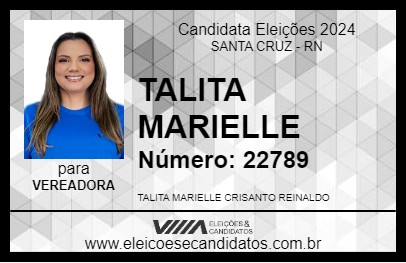 Candidato TALITA MARIELLE 2024 - SANTA CRUZ - Eleições