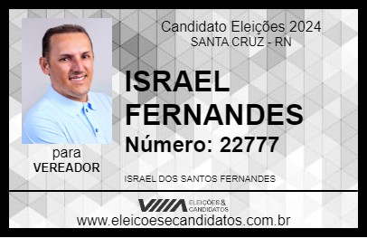 Candidato ISRAEL FERNANDES 2024 - SANTA CRUZ - Eleições