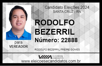 Candidato RODOLFO BEZERRIL 2024 - SANTA CRUZ - Eleições