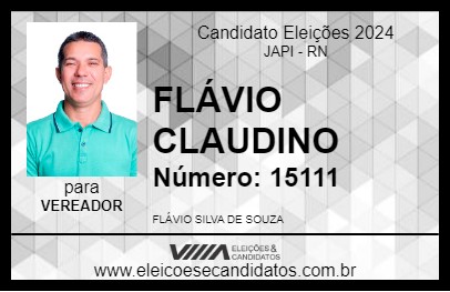 Candidato FLÁVIO CLAUDINO 2024 - JAPI - Eleições