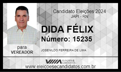 Candidato DIDA FÉLIX 2024 - JAPI - Eleições