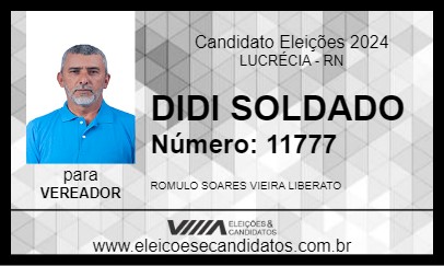 Candidato DIDI SOLDADO 2024 - LUCRÉCIA - Eleições