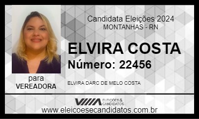 Candidato ELVIRA COSTA 2024 - MONTANHAS - Eleições