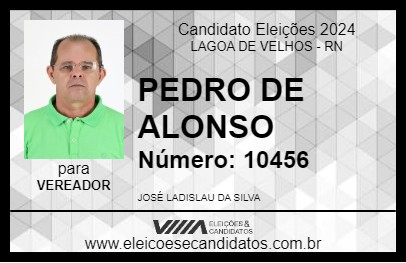 Candidato PEDRO DE ALONSO 2024 - LAGOA DE VELHOS - Eleições