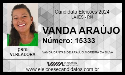 Candidato VANDA ARAÚJO 2024 - LAJES - Eleições