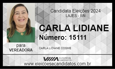 Candidato CARLA LIDIANE 2024 - LAJES - Eleições