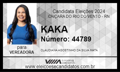 Candidato KAKA 2024 - CAIÇARA DO RIO DO VENTO - Eleições