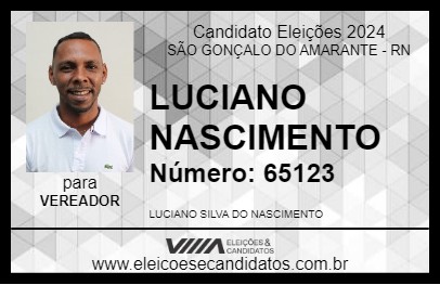 Candidato LUCIANO NASCIMENTO 2024 - SÃO GONÇALO DO AMARANTE - Eleições