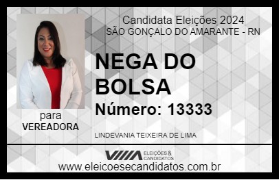 Candidato NEGA DO BOLSA 2024 - SÃO GONÇALO DO AMARANTE - Eleições