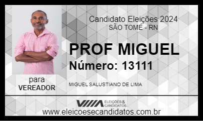 Candidato PROF MIGUEL 2024 - SÃO TOMÉ - Eleições