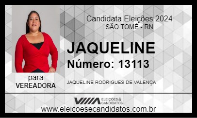 Candidato JAQUELINE 2024 - SÃO TOMÉ - Eleições