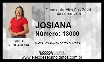 Candidato JOSIANA 2024 - SÃO TOMÉ - Eleições