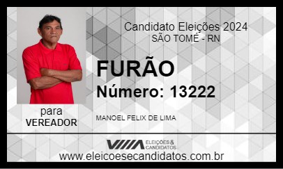 Candidato FURÃO 2024 - SÃO TOMÉ - Eleições