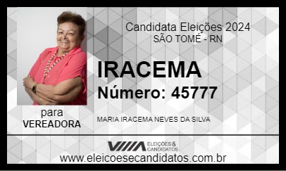 Candidato IRACEMA 2024 - SÃO TOMÉ - Eleições