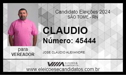 Candidato CLAUDIO 2024 - SÃO TOMÉ - Eleições