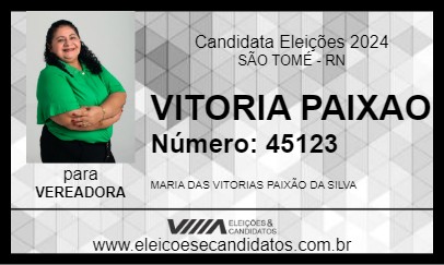 Candidato VITORIA PAIXAO 2024 - SÃO TOMÉ - Eleições