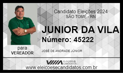 Candidato JUNIOR DA VILA 2024 - SÃO TOMÉ - Eleições