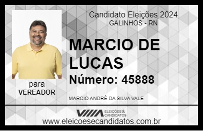 Candidato MARCIO DE LUCAS 2024 - GALINHOS - Eleições