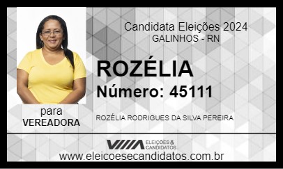 Candidato ROZÉLIA 2024 - GALINHOS - Eleições