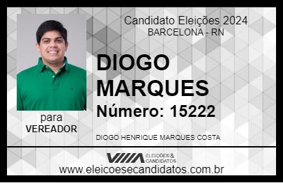 Candidato DIOGO MARQUES 2024 - BARCELONA - Eleições