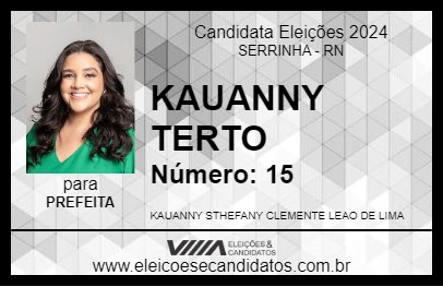 Candidato KAUANNY TERTO 2024 - SERRINHA - Eleições