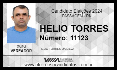 Candidato HELIO TORRES 2024 - PASSAGEM - Eleições