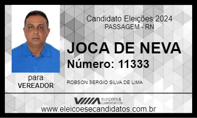 Candidato JOCA DE NEVA 2024 - PASSAGEM - Eleições