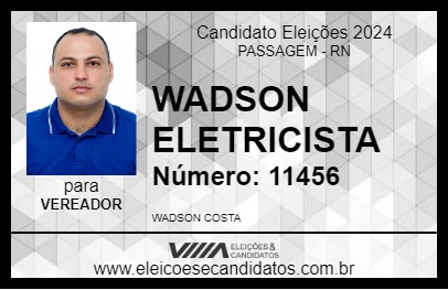 Candidato WADSON ELETRICISTA 2024 - PASSAGEM - Eleições