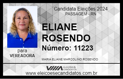 Candidato ELIANE ROSENDO 2024 - PASSAGEM - Eleições