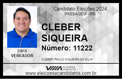 Candidato CLEBER SIQUEIRA 2024 - PASSAGEM - Eleições