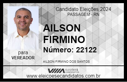 Candidato AILSON FIRMINO 2024 - PASSAGEM - Eleições