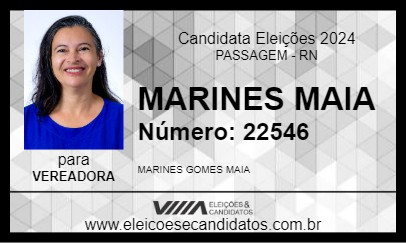 Candidato MARINES MAIA 2024 - PASSAGEM - Eleições