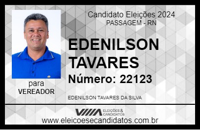 Candidato EDENILSON TAVARES 2024 - PASSAGEM - Eleições