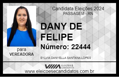 Candidato DANY DE FELIPE 2024 - PASSAGEM - Eleições