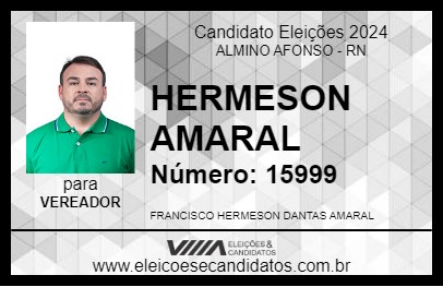 Candidato HERMESON AMARAL 2024 - ALMINO AFONSO - Eleições