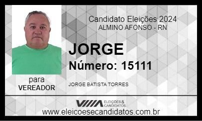 Candidato JORGE 2024 - ALMINO AFONSO - Eleições