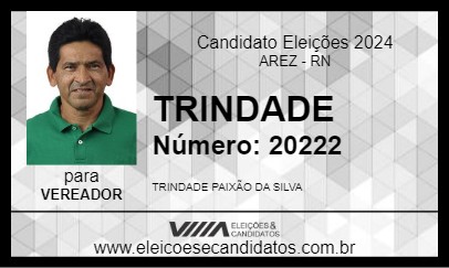 Candidato TRINDADE 2024 - AREZ - Eleições