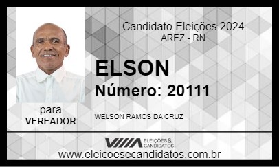 Candidato ELSON 2024 - AREZ - Eleições