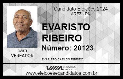 Candidato EVARISTO RIBEIRO 2024 - AREZ - Eleições