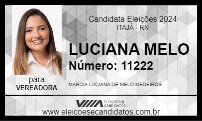 Candidato LUCIANA MELO 2024 - ITAJÁ - Eleições